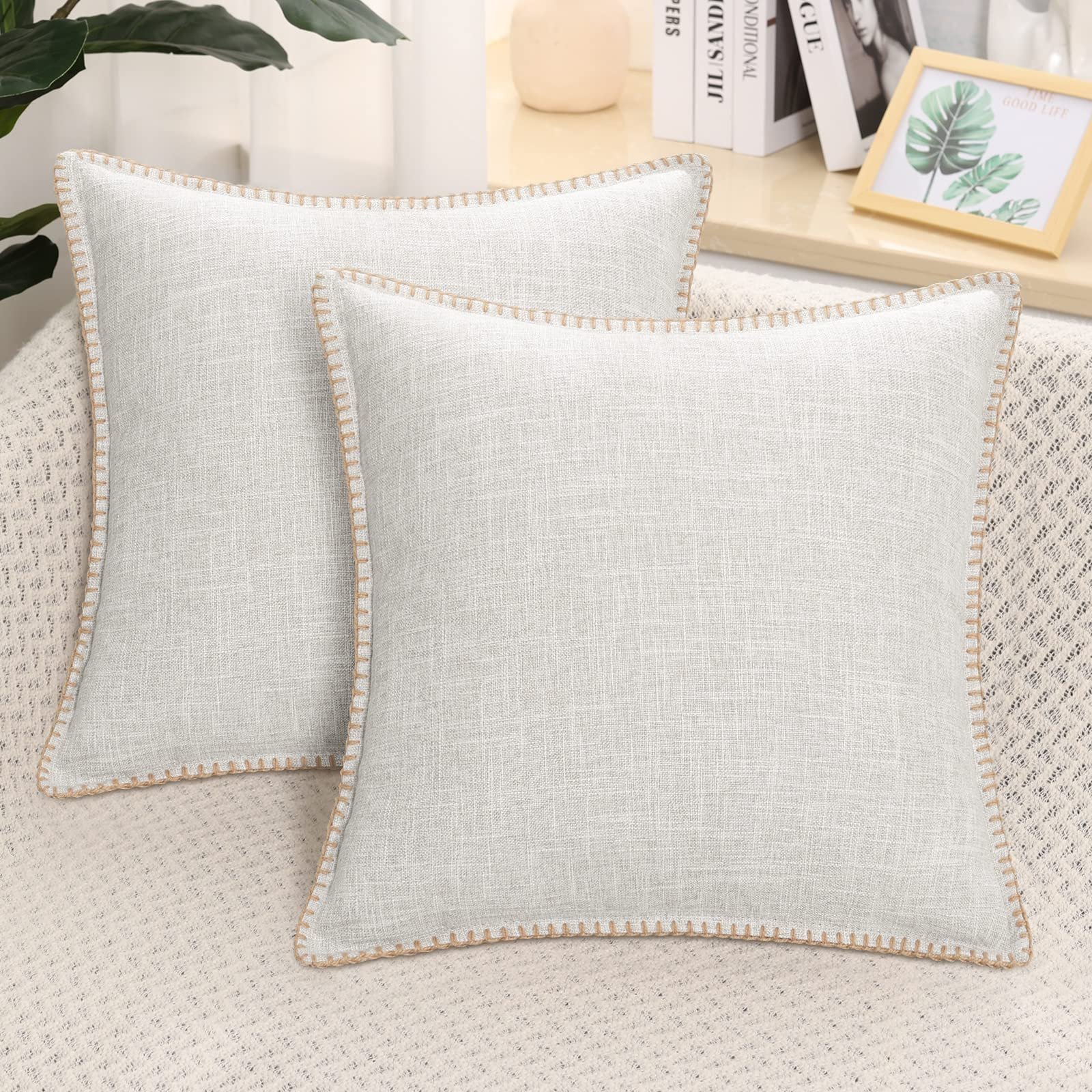 Linen cushion cover